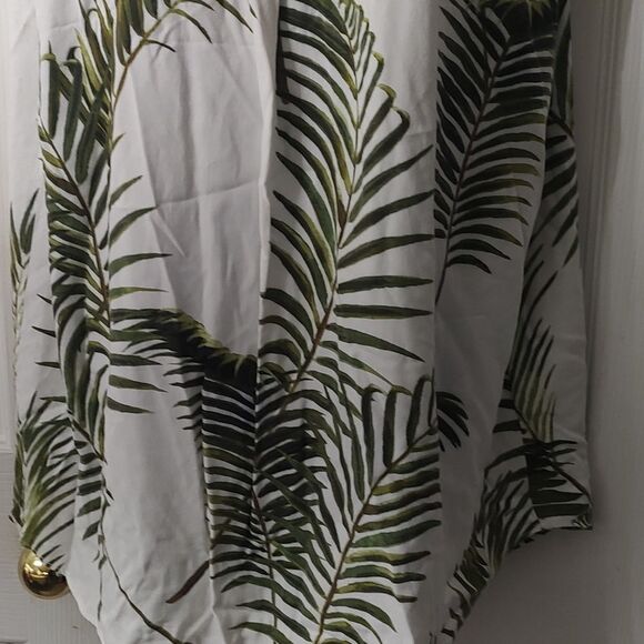 H&M white green fern beach coverup Sz 6  EUC - Picture 2 of 4